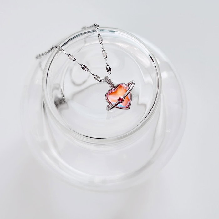 Heliophilia Silver Collar Blissful Rosa y Plata Heliophilia Silver Collar Blissful Rosa y Plata
